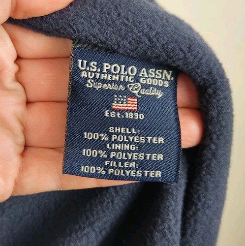 Vintage US Polo Assn Mens Jacket Windbreaker Full Zip Hooded Logo Blue Red SZ M - Picture 9 of 12