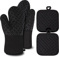Topflappen Handschuh, Ofenhandschuhe Hitzebestaendig, Rutschfeste Topfhandschuhe