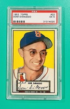 1952 Topps #22 Dom DiMaggio PSA Graded 5 - EX Vintage Baseball Card