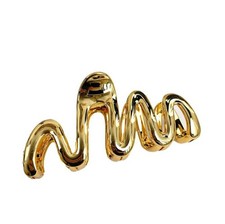 Gold Snake Hair Claw Clip Line 1 Count Pack of 1 , Metallic