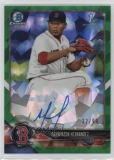 2018 Bowman Chrome Prospect 32/99 Darwinzon Hernandez #BCPA-DH Auto 1cx3