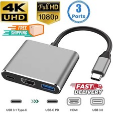 3 in 1 Usb Hub USB C to HDMI-compatible Splitter HUB Type-c to HDMI-compatible