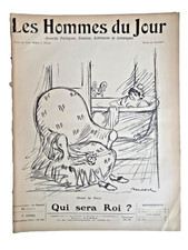 LES HOMMES DU JOUR 1912    " QUI SERA ROI DESSIN DE POULBOT - BONNE ANNEE  "