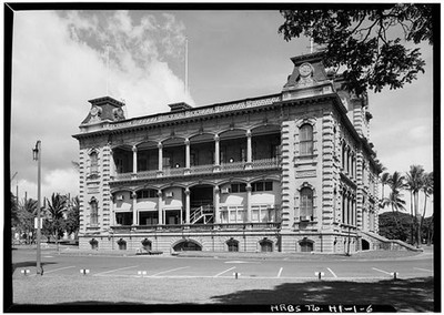 Iolani Palace,King & Richards Streets,Honolulu,Honolulu County,HI,Hawaii,HABS 1