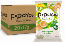 Popchips Sour Cream Popped Potato Chips 20x17g, Packaging May Vary