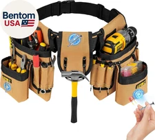 Tool Belt,Magnetic Tool Pouch,27-Pockets Heavy Duty Padded Tool Belts for Men,De