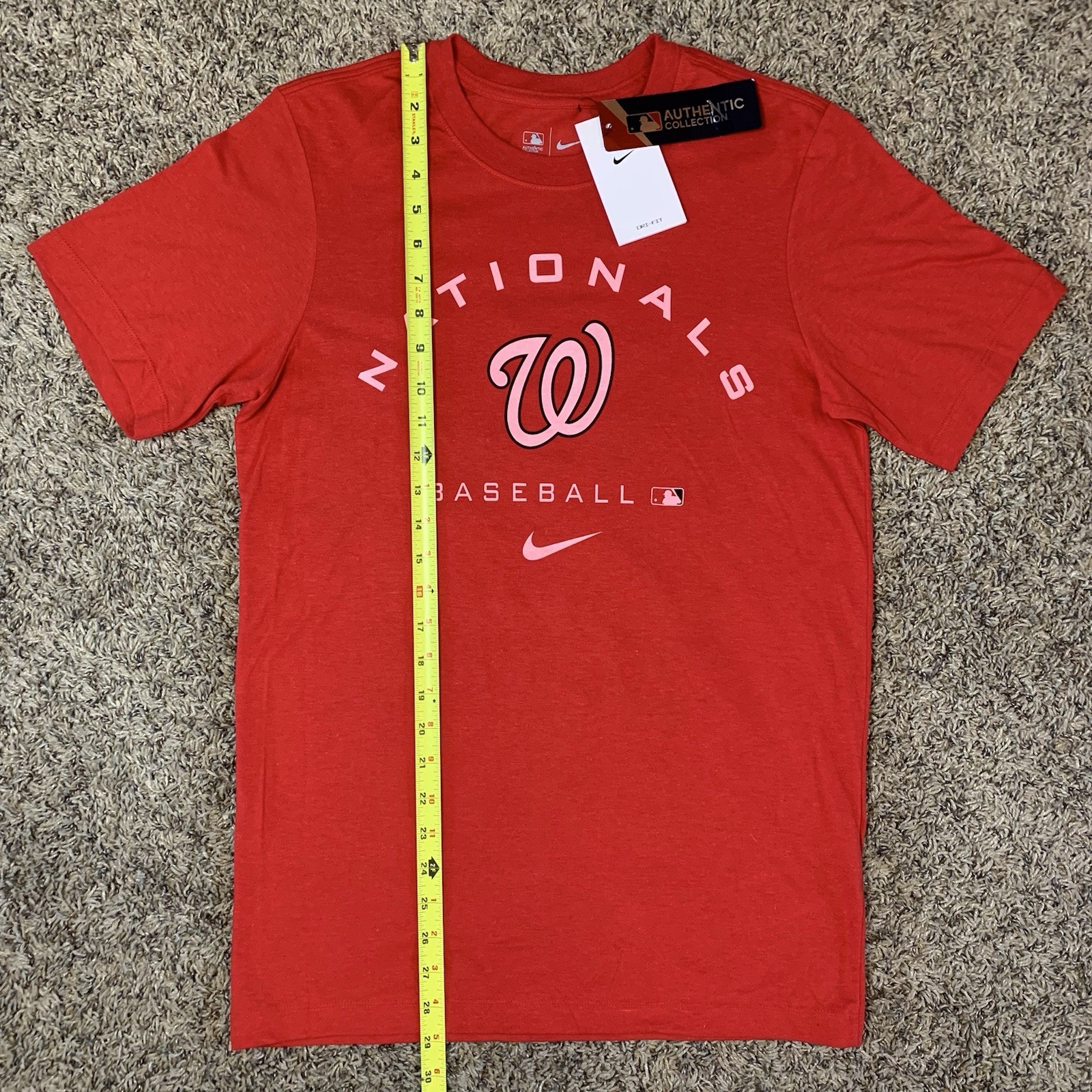 NWT Nike Washington Nationals Shirt Mens Small Red Authentic Collection Dri-Fit thumbnail 8