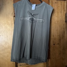 Vintage Sleeveless T Motorcycle Harley Davidson Men  s SZ L Made In USA