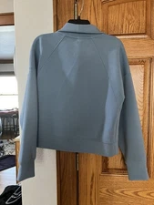 NWT CALIA Women's Soft Scuba 1/4 Zip Pullover Soft Blue Sz S