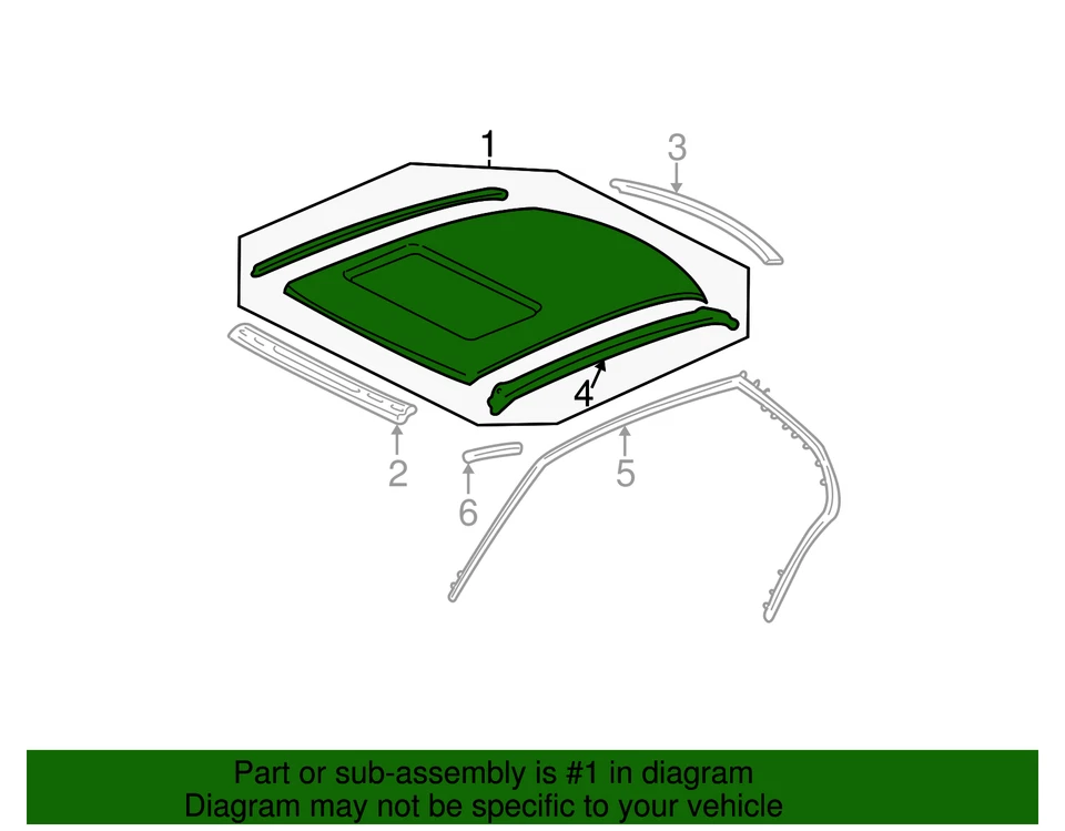 Genuine GM Sunroof Panel 25976720 — 第 2/2 张图片