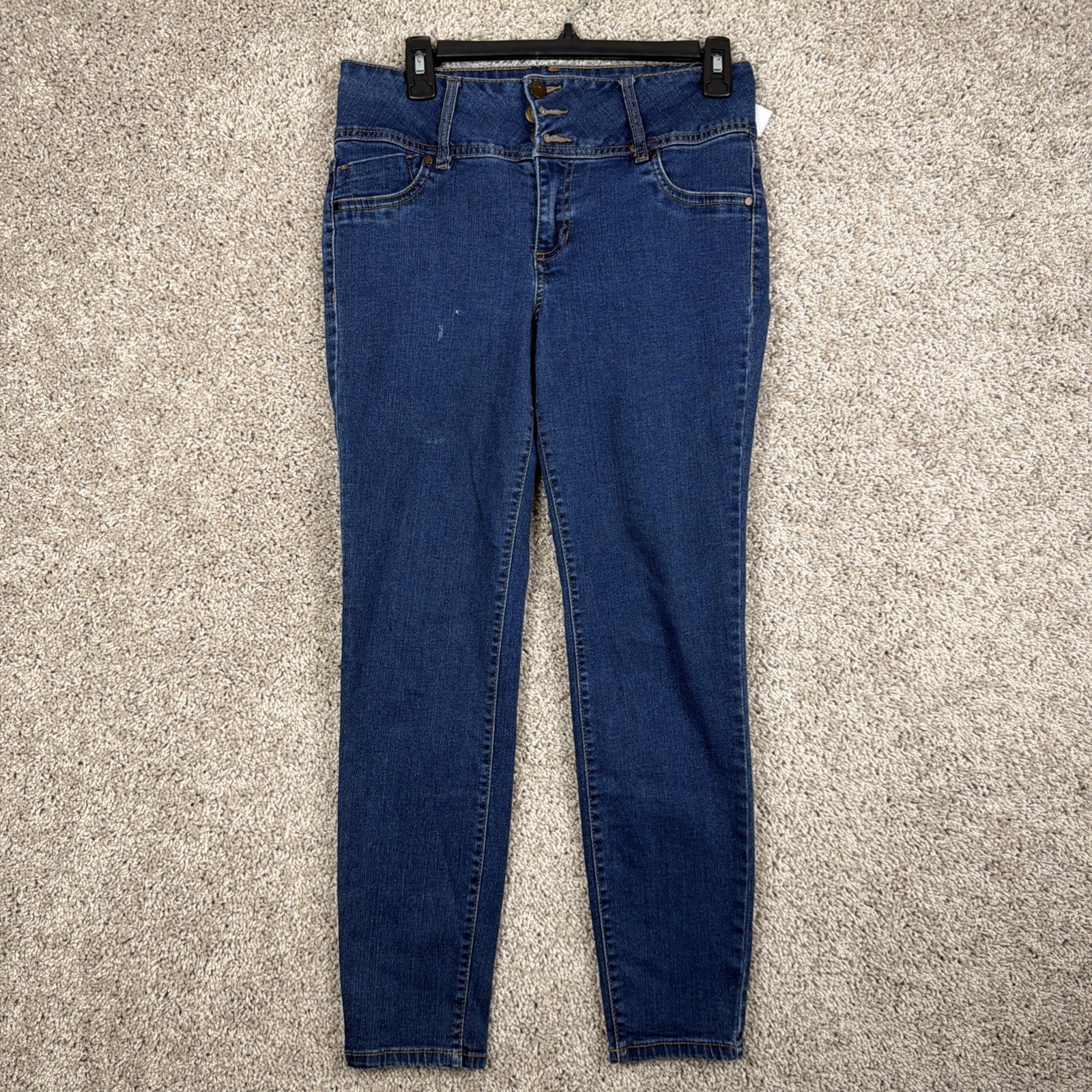 d.jeans Stretch Denim Skinny Jeans Size 8 Dark Wash-image