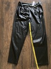 NWT LOFT Faux Leather Pants Women 6 Tall Black Vegan Pleather Straight Pleated — photo 4