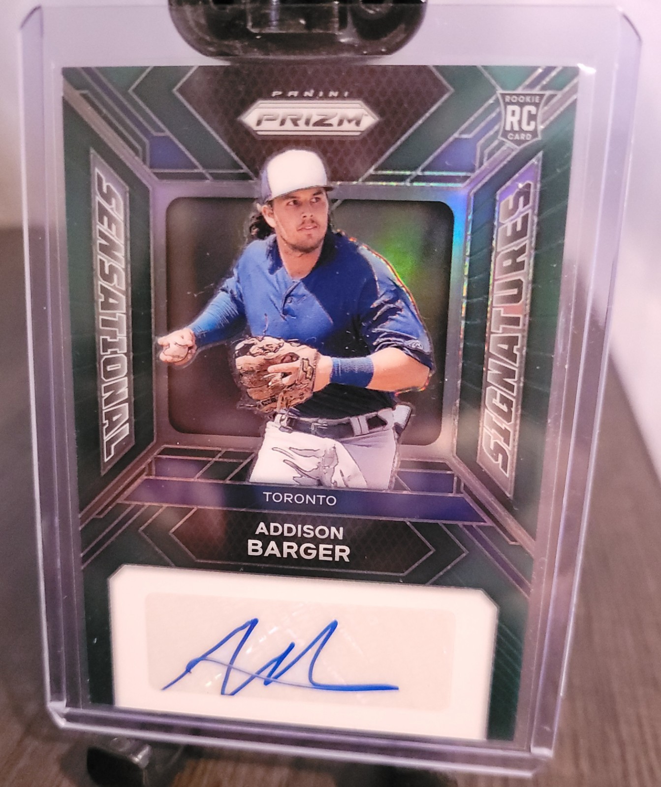 2024 Panini Prizm - Sensational Signatures Addison Barger #SS-AB Green Prizm RC