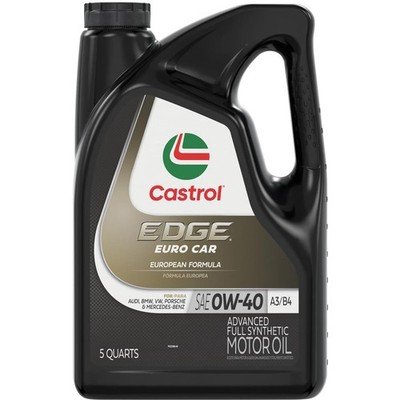 Edge Euro 0W-40 A3/B4 Advanced Full Synthetic Motor Oil, 5 Quarts