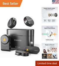 Wireless Lavalier Microphone for iPhone/Android/Camera/PC, Mini Lapel Mic wit...