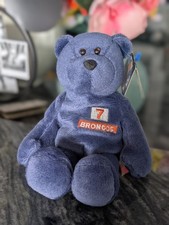 Limited Treasures Preview Edition John Elway 7 Broncos Blue Beanie Plush Bear