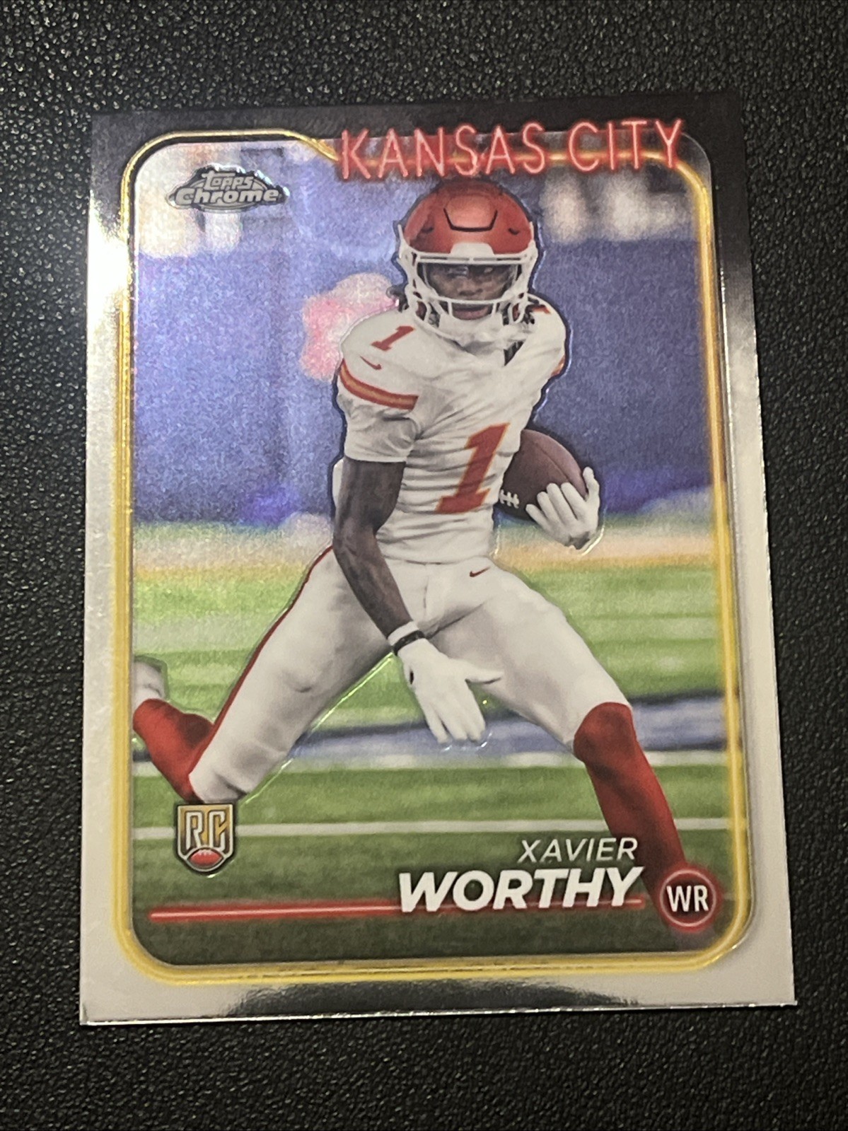 2024 Topps Chrome Xavier Worthy Rookie Card RC #208 Kansas City Chiefs