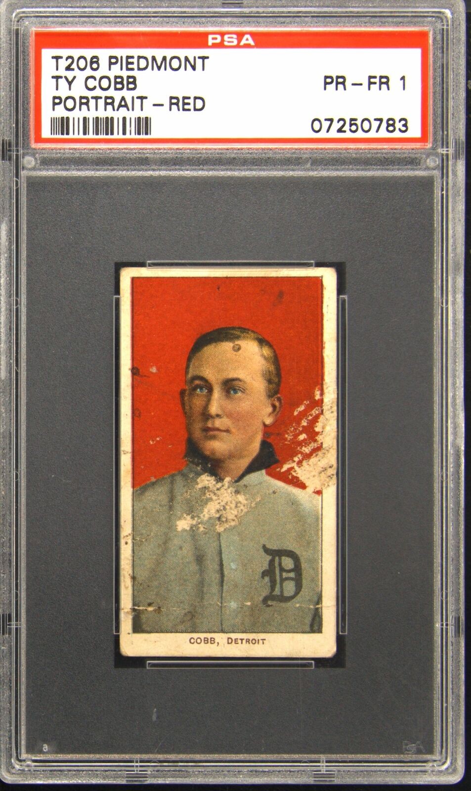 1909-11 T206 PIEDMONT PORTRAIT-RED TY COBB PSA 1