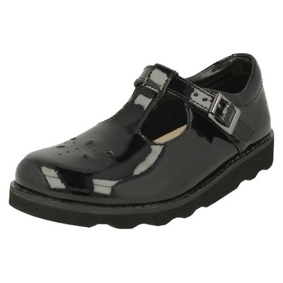 Mädchen Clarks Leder T-Bar Schuhe *Crown Wish*