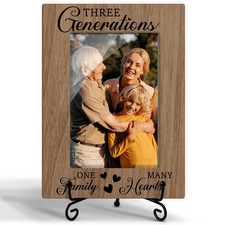 Family Picture Frame - Three Generations, Birthday Gifts For Mom Dad Grandpar...