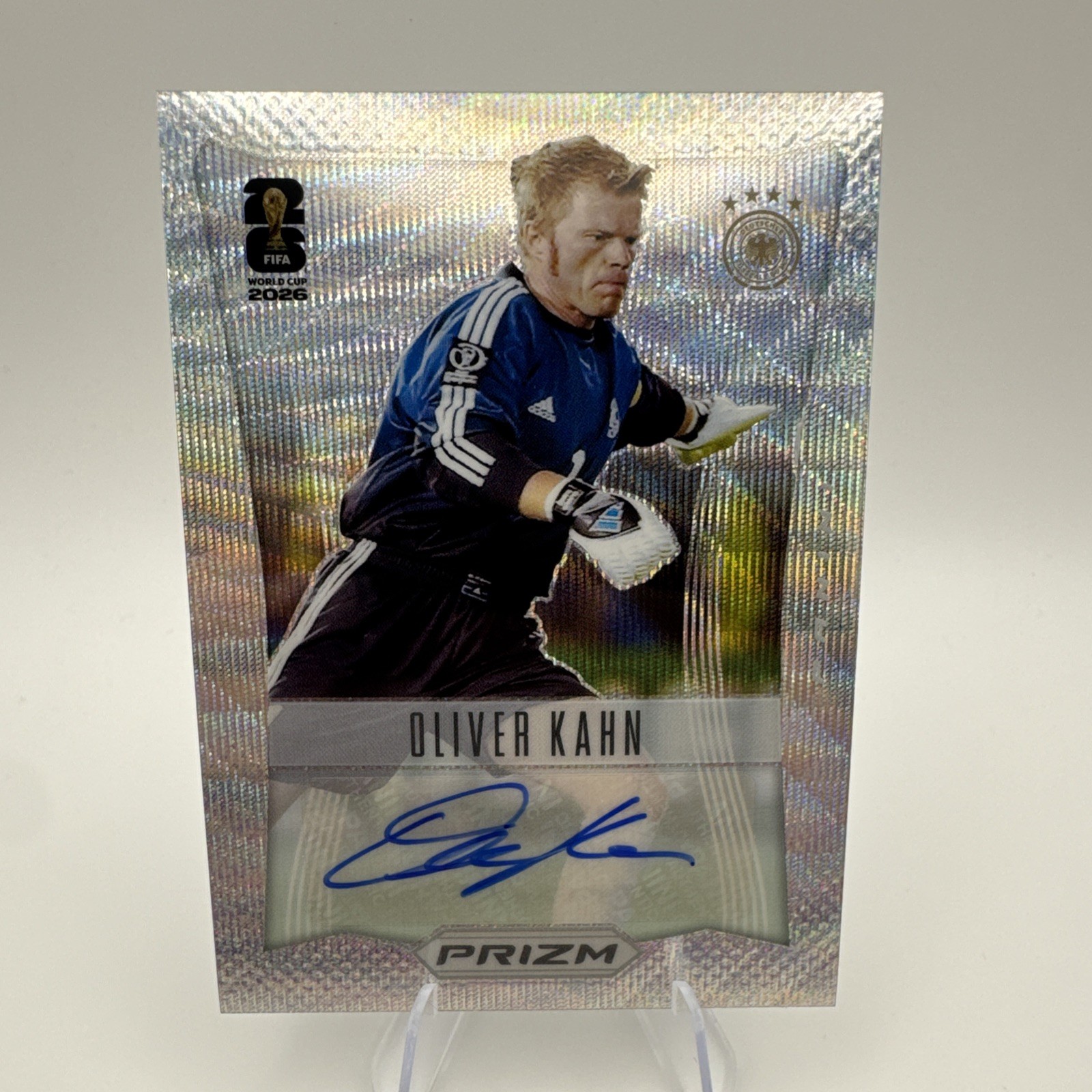2026 Panini Prizm World Cup Oliver Kahn Silver Wave Auto #12-0K Germany