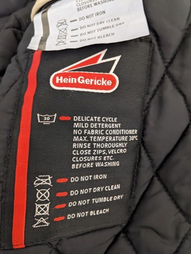 Hein Gericke Denim Textile & Leather Motorcycle Jacket Armoured UK 32 / Chest 44 - Picture 12 of 13