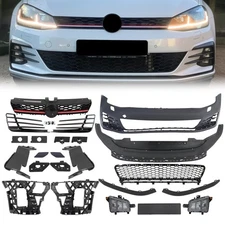 Fit 2015-2017 Volkswagen VW Golf MK7 Front Bumper Cover Kit GTI Style Unpainted
