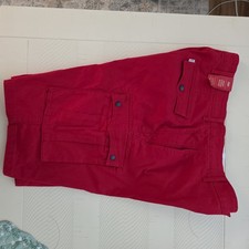 Levi's Cargo Shorts Red 36 NWTs 100 Cotton