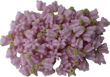 100 PCS Medium Light Pink Crown Flower Clay Beads (06) for Jewelry Making DIY Cr
