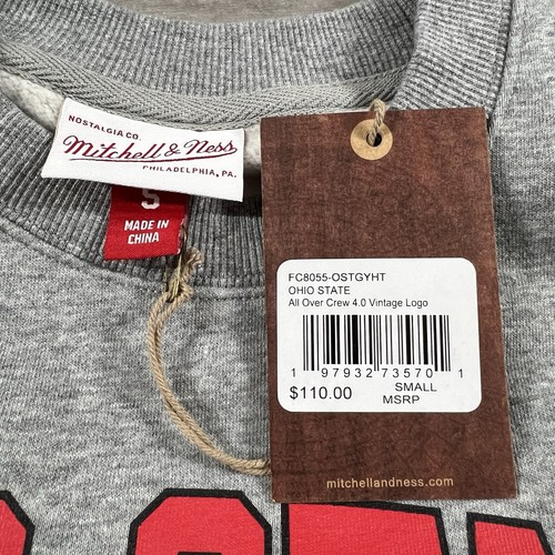 Mitchell & Ness Ohio State Buckeyes Vintage Logo Allover Sweatshirt Herren Small " - Bild 3 von 10