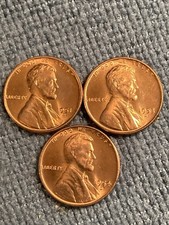 Lot Of 3 Bu Lincoln Cents 1951-d 1953-d 1954-d Lot Of 3 Bu Lincoln Cents 1951-d 1953-d 1954-d