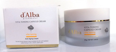 NEW D'Alba Vita Toning Capsule Cream 1.9oz ''ANTI-AGING CREAM'' *DAMAGED BOX*