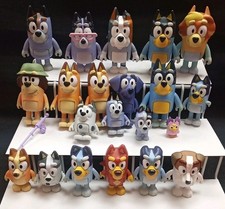 Bluey Family Figures Lot Of 21 Figures Grandpa Bob, Uncle Stripe, Etc.