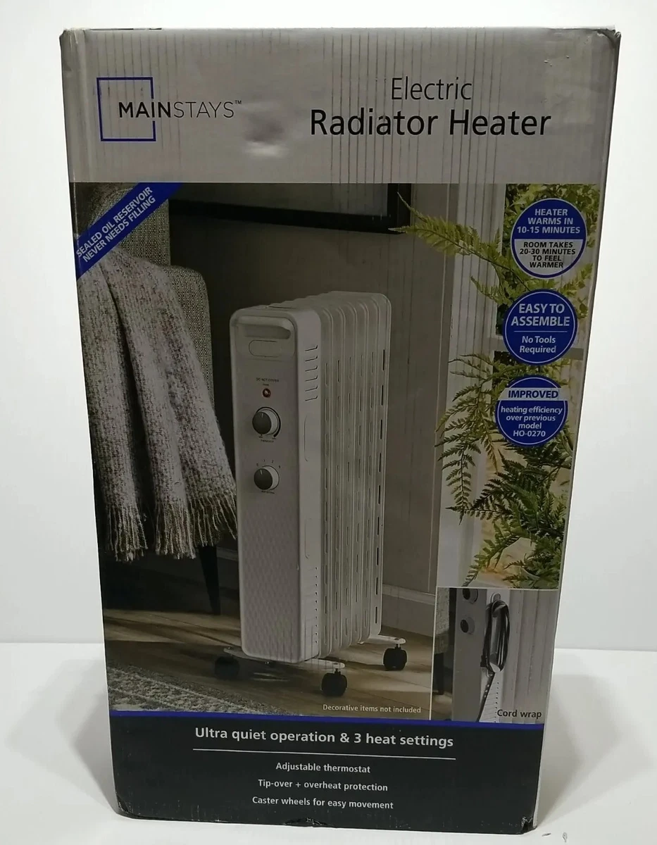 Mainstays 1500W Mechanical Oil Filled Electric Radiator Heater, WSH07O2ABB  US | eBay