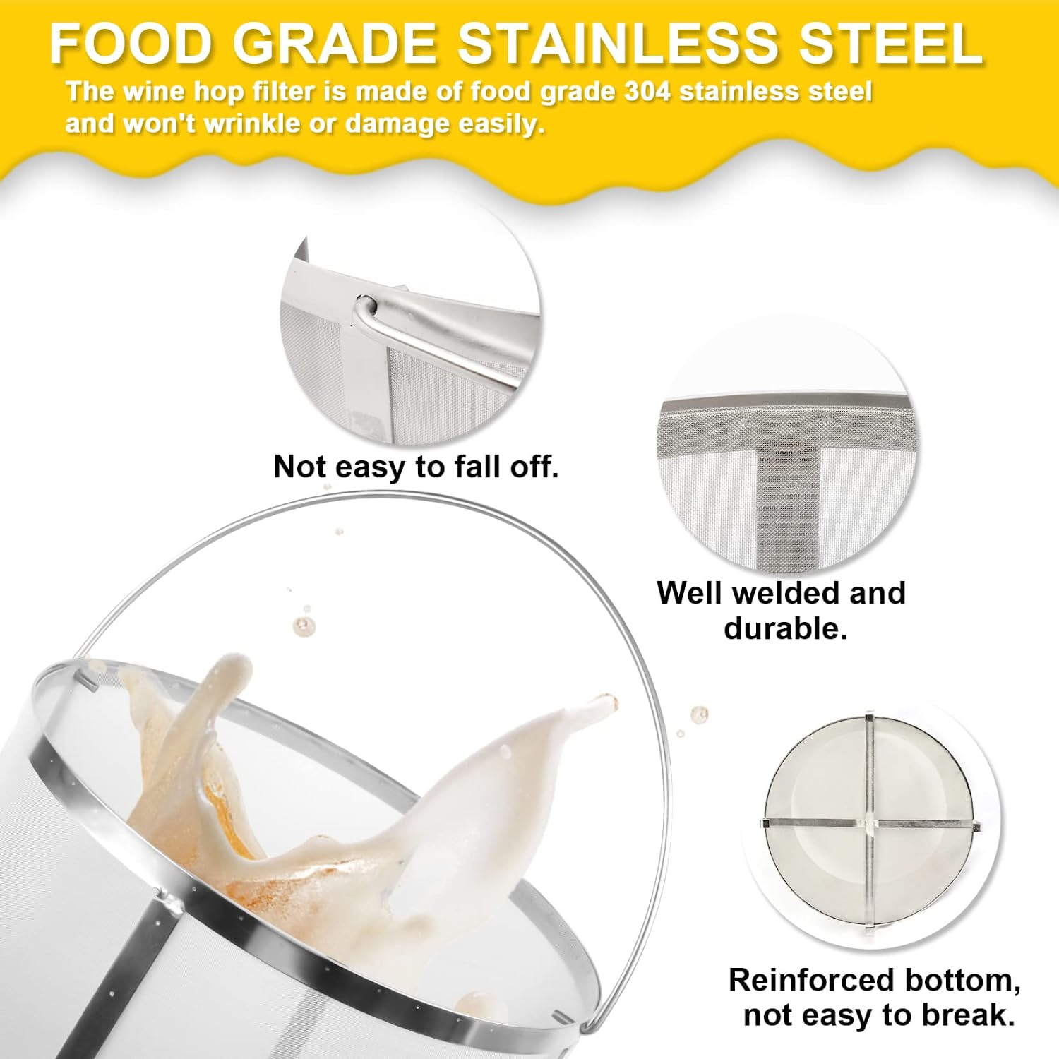 Hops Filter Brewing Basket Beer Wine House Home Brew Filter Stainless