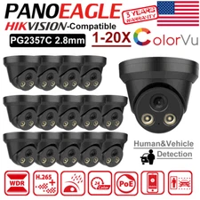 1-20PC HIK Compatible 5MP ColorVu Mic Outdoor Security IP Camera Black Lot