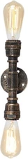 Vintage Edison Industrial Steampunk Bathroom Vanity Light 2 Bulb Loft Minimalist