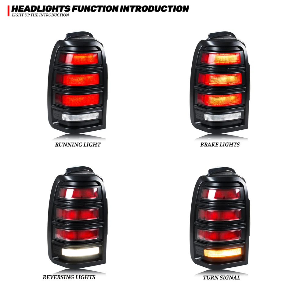 Светодиодные задние фонари в сборе для Toyota 4Runner 1996-2002 последовательные задние фонари - Изображение 3 из 4