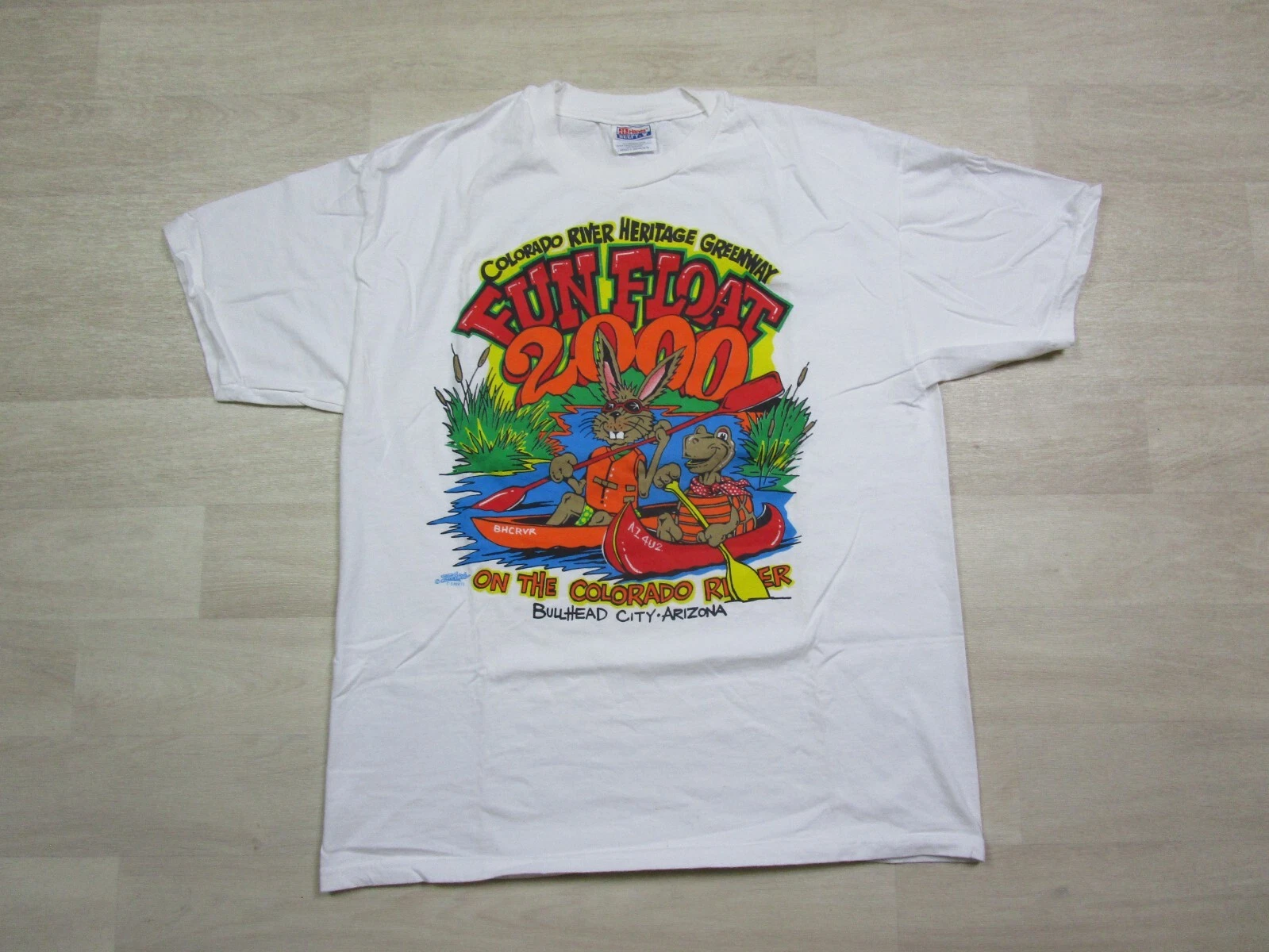 Vintage Rafting T-Shirt (L) White Water Colorado River Fun Float 00s Y2K Arizona