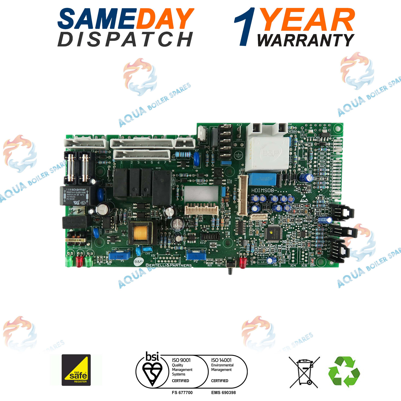 IDEAL MINI C24 C28 Y C32 CALDERA DE CONTROL ELECTRÓNICO PLACA DE PCB 174469