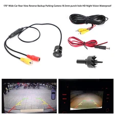 170°Wide Car Rear View Reverse Camera 18.5mm Punch Hole HD Night View Waterproof