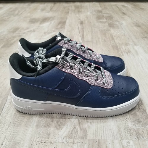 nike air force 1 navy blue leather
