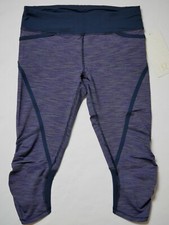 Lululemon NWT Gym Run Pace Crop Size 6 wee are from space deep indigo inkwell