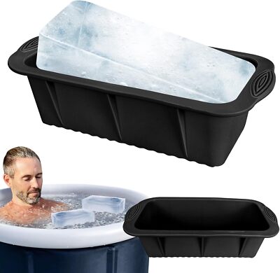 2 Pc Silicone Ice Cube, Ice Brick, Extra Large Block Mold 4.7 lbs for Ice Bath