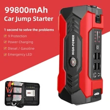 99800mAh Car Jump Starter Power Bank 12V for Petrol Diesel Car Starter Battery