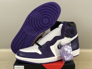 court purple jordan 1 grade school