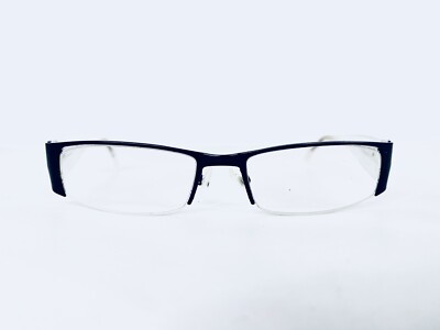 Morel Koali Black White Metal Rectangular Glasses France NM000 6565K 50 17 135