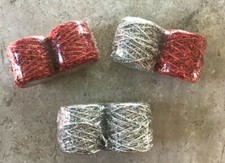 Metallic Twist Elastic Cord Gift Wrapping/Crafts 2mm 10 yd 2 Rolls Red or Silver