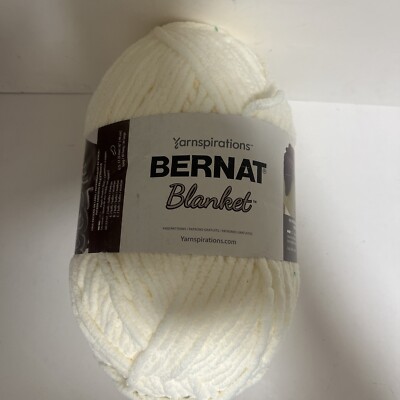 Yarnspirations Bernat Blanket Yarn Vintage White Skein #6  Bulky