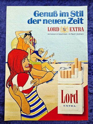 lord cigarettes Lord Extra Zigaretten, originale Werbung aus 1973